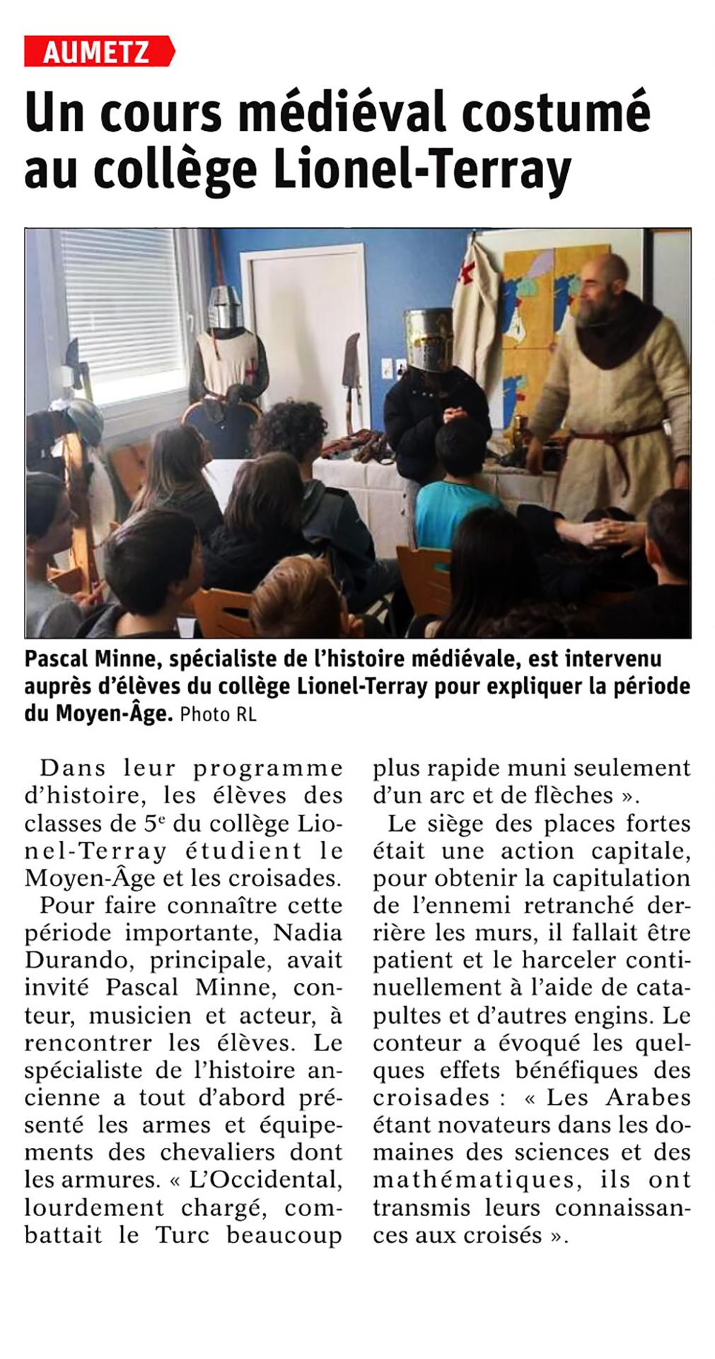 Article college aumetz recadre